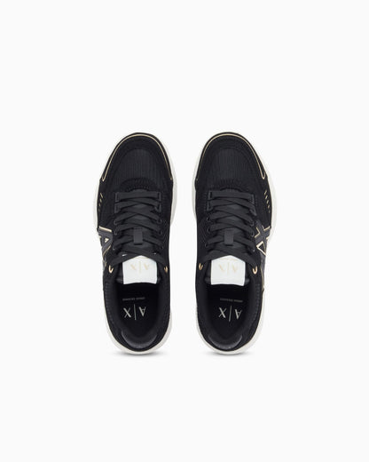 Sneakers in mesh and nylon with rubber sole
