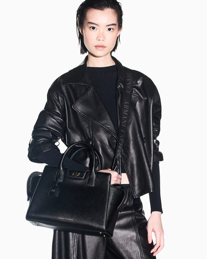Tote bag in coated fabric