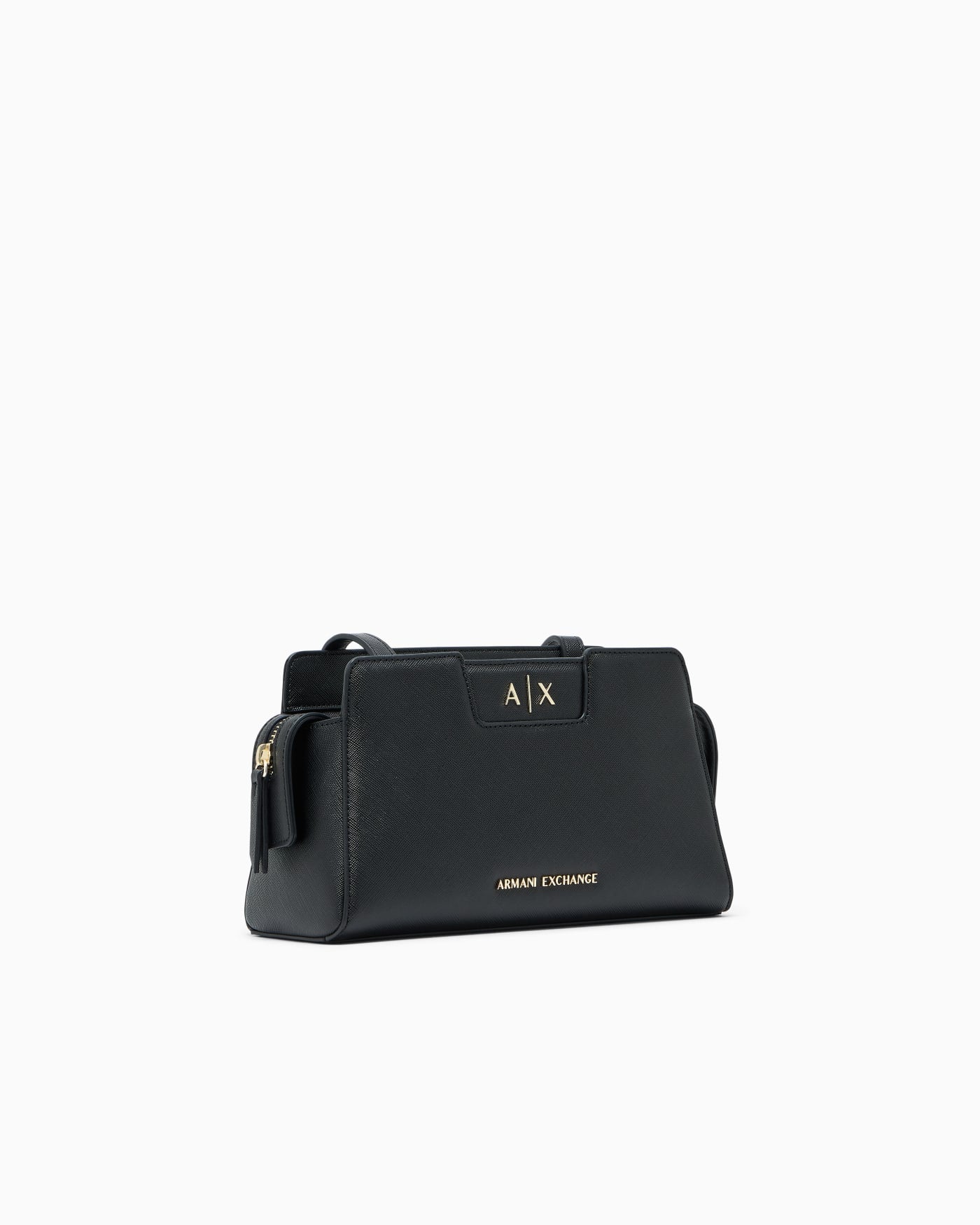 Crossbody messenger bag with outside coating
