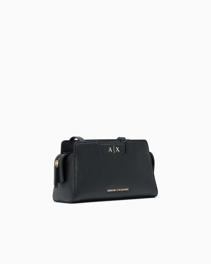 Crossbody messenger bag with outside coating