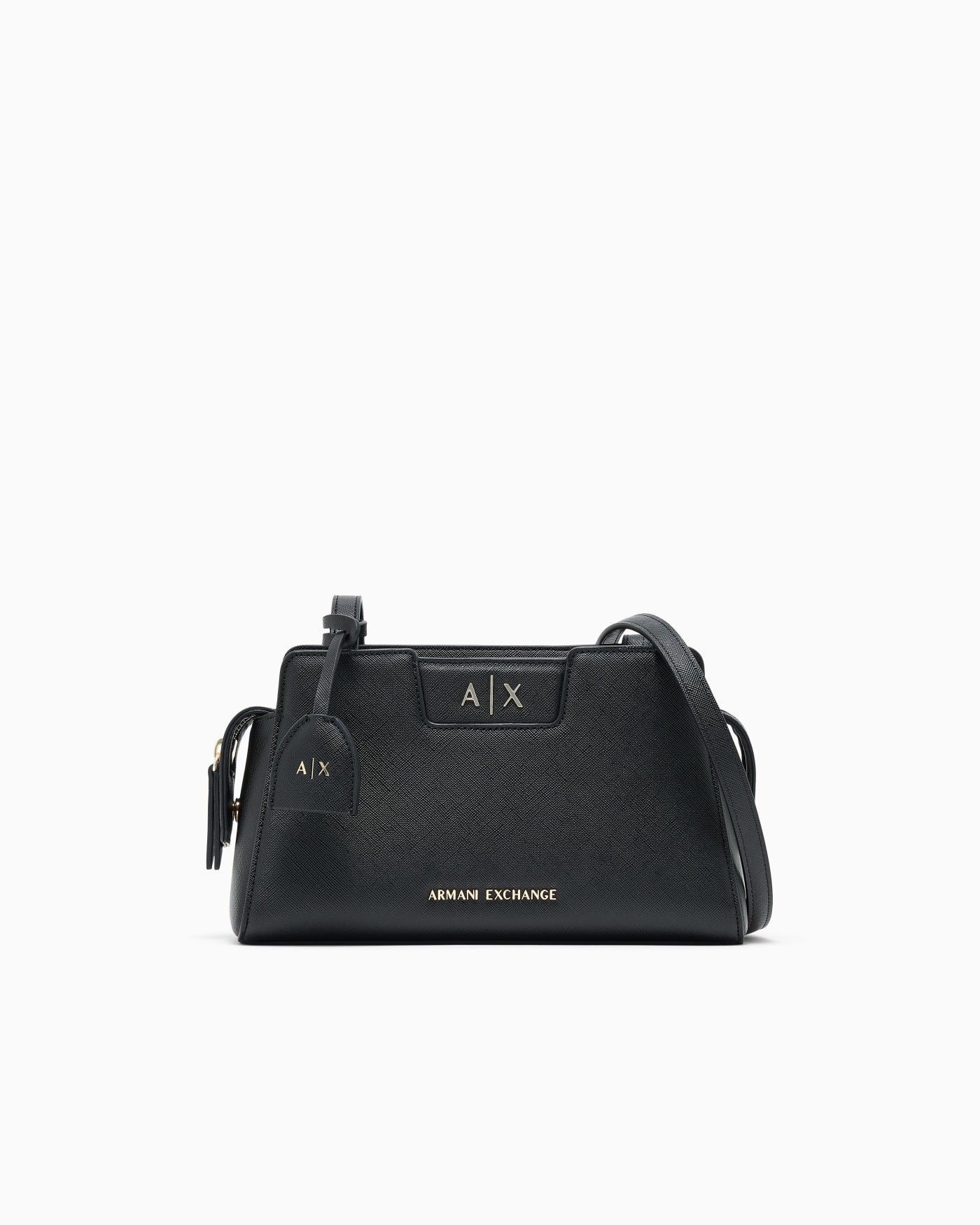 Crossbody messenger bag with outside coating
