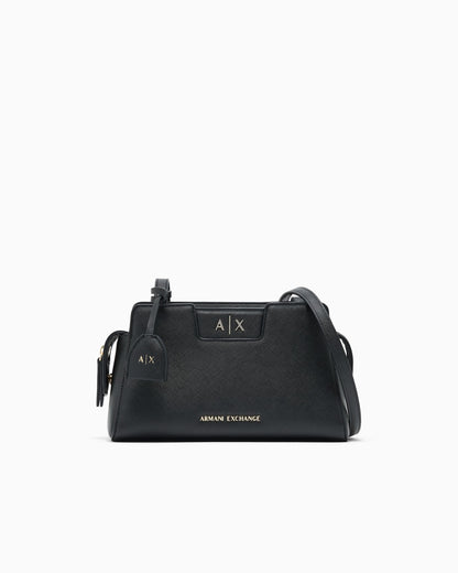 Crossbody messenger bag with outside coating
