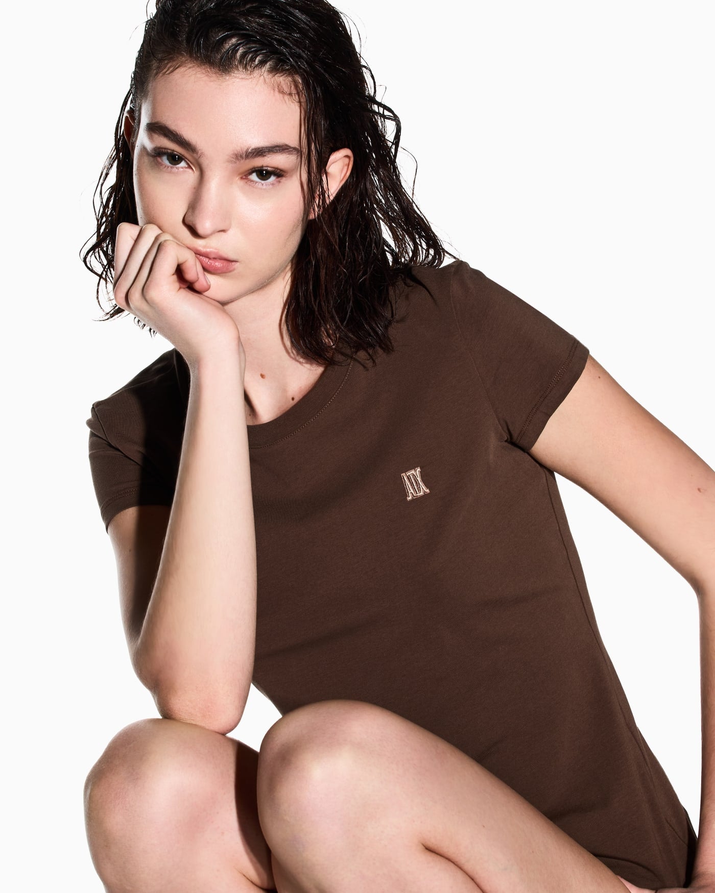 Slim fit T-shirt in stretch cotton jersey