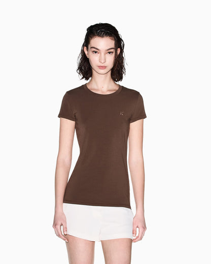 Slim fit T-shirt in stretch cotton jersey