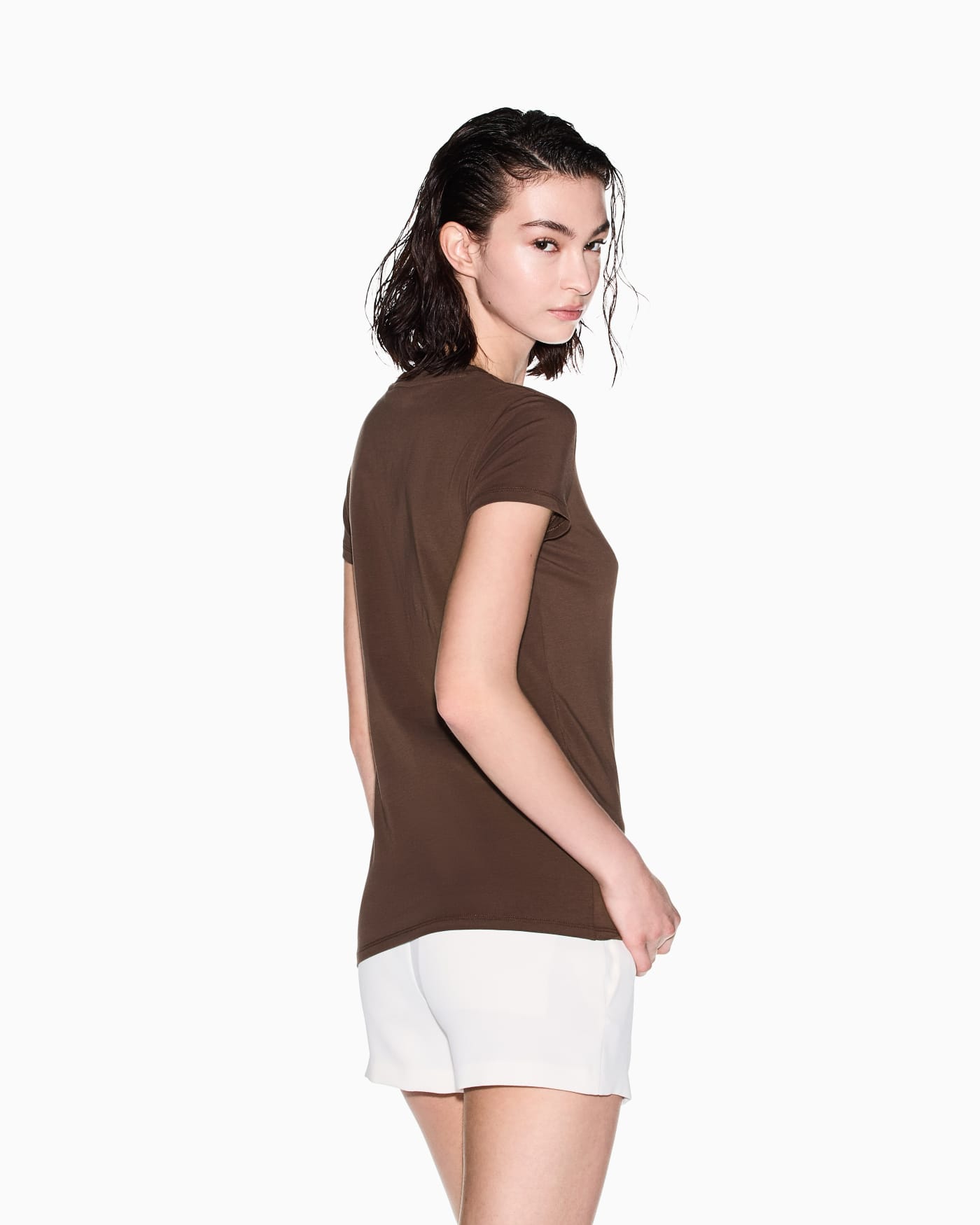 Slim fit T-shirt in stretch cotton jersey