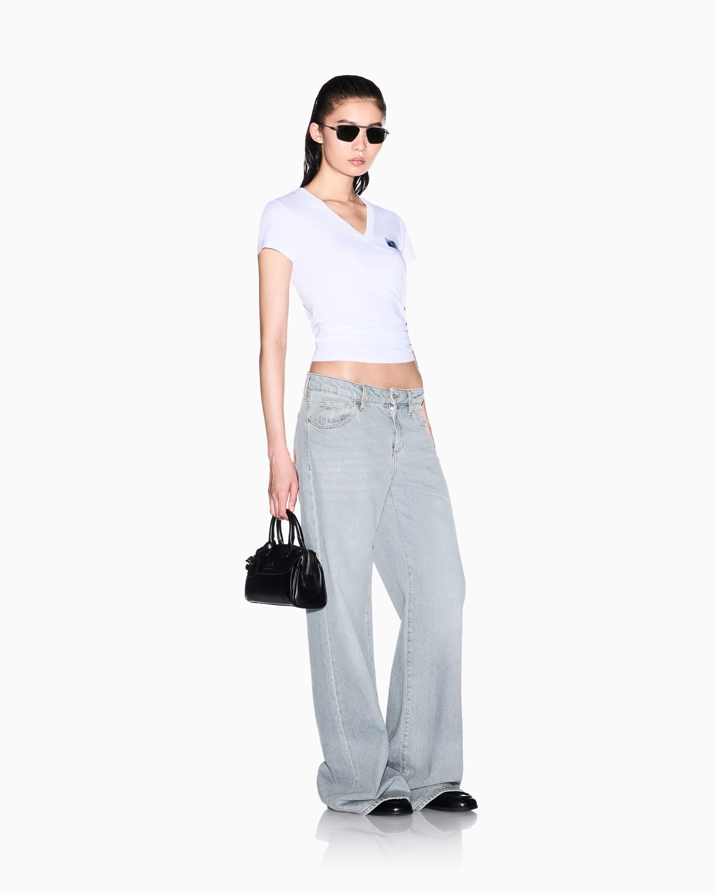 Slim-fit T-shirt in solid-color cotton jersey