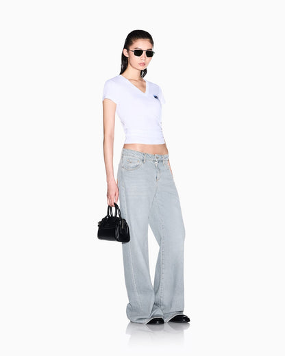 Slim-fit T-shirt in solid-color cotton jersey
