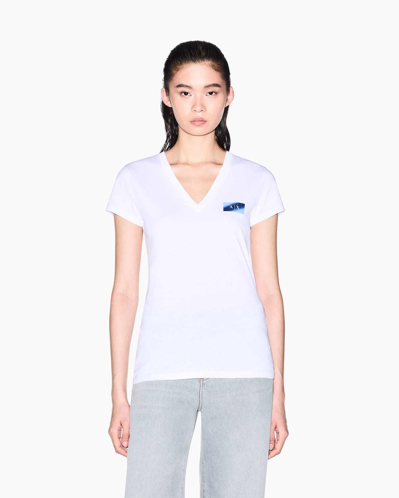 Slim-fit T-shirt in solid-color cotton jersey
