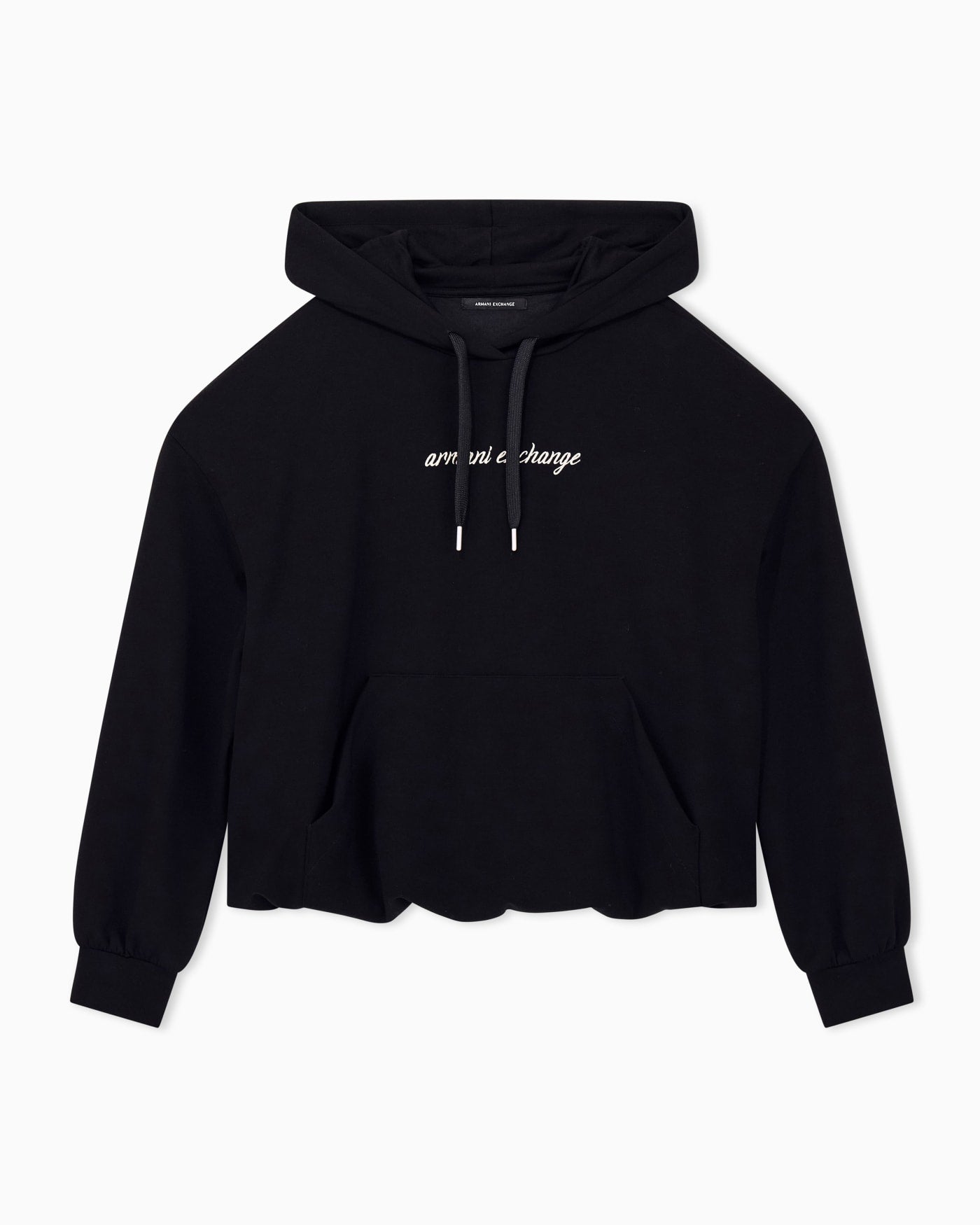 hooded sweatshirt in viscose stretch scuba