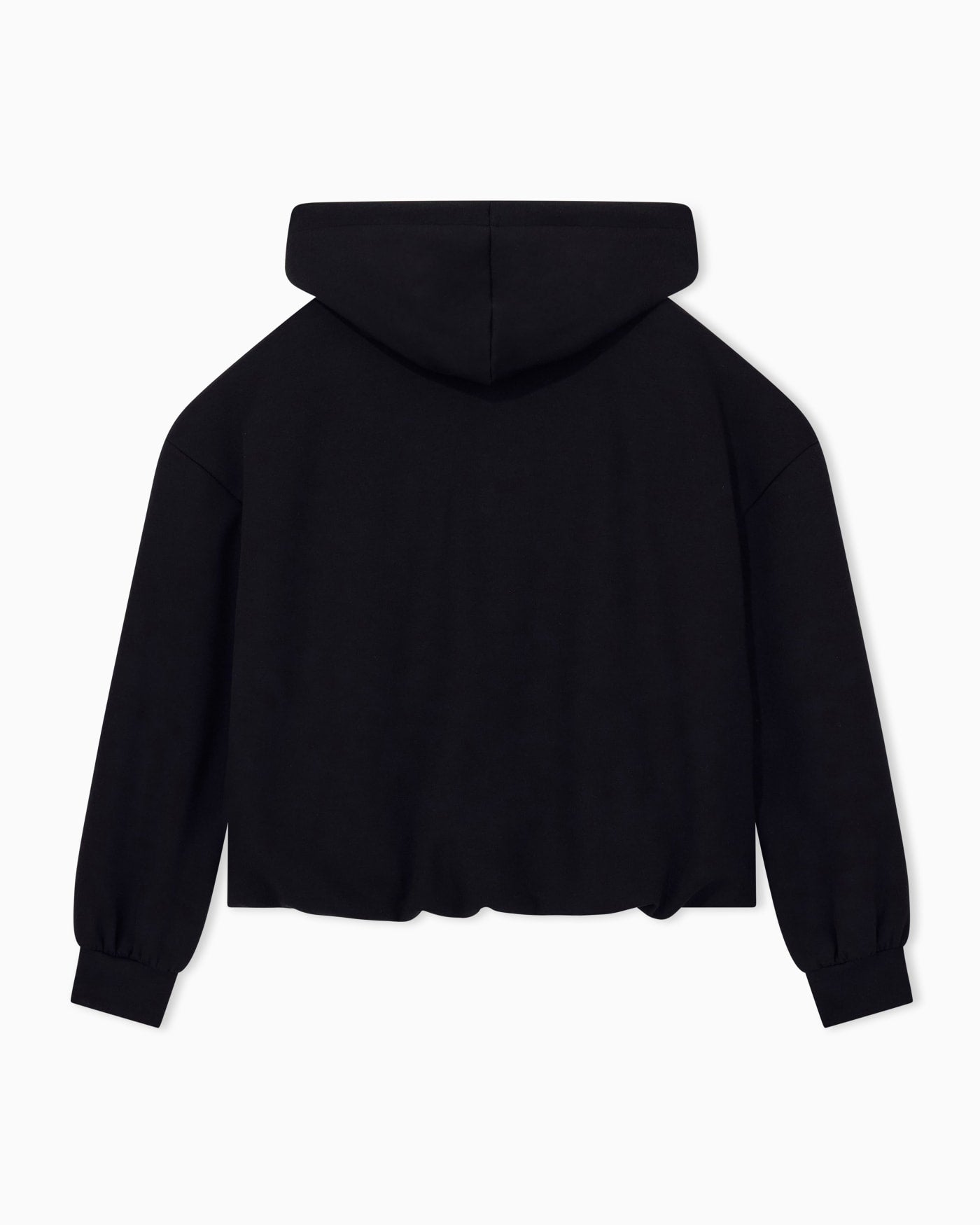 hooded sweatshirt in viscose stretch scuba