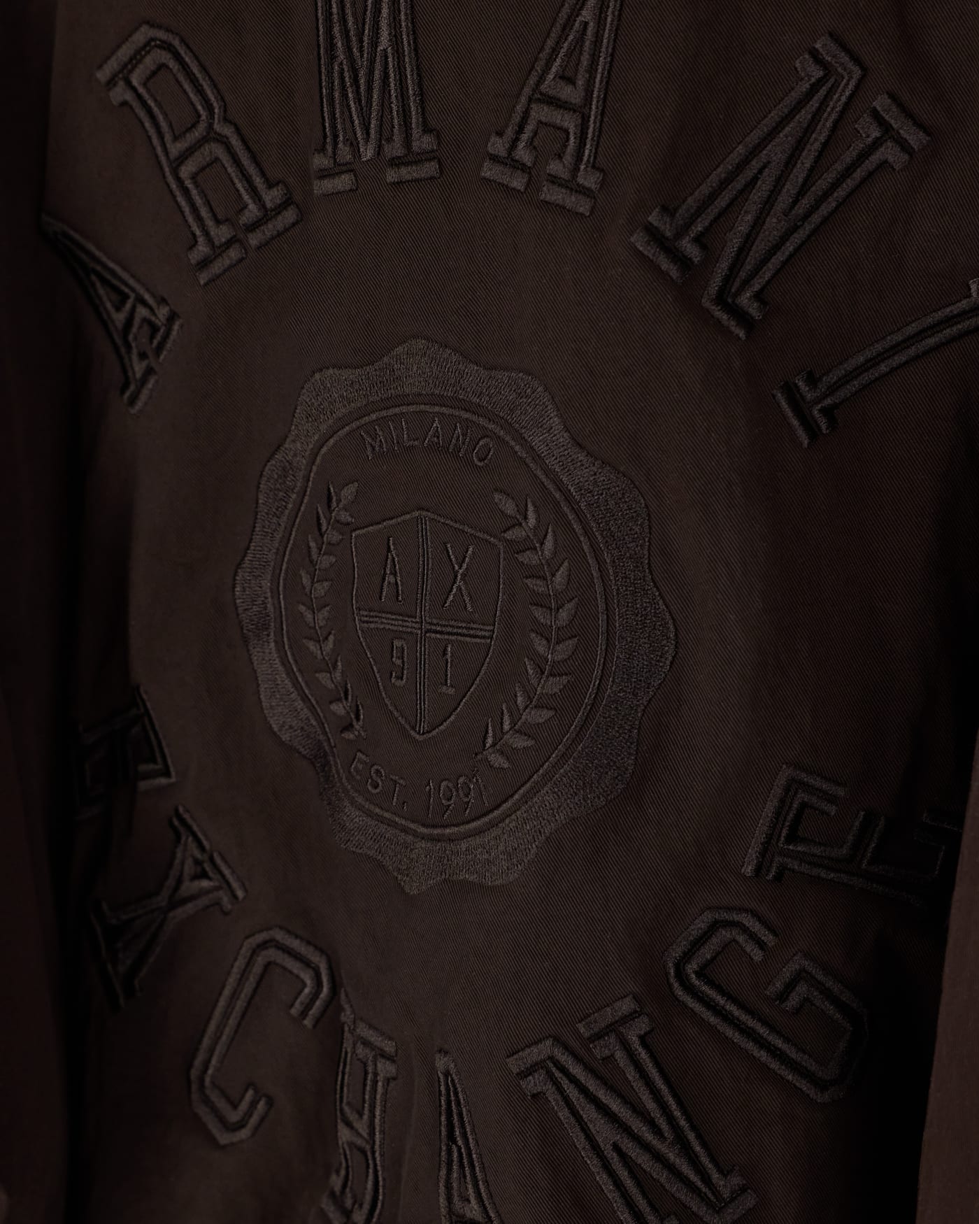 Oversized blouson jacket in nylon twill