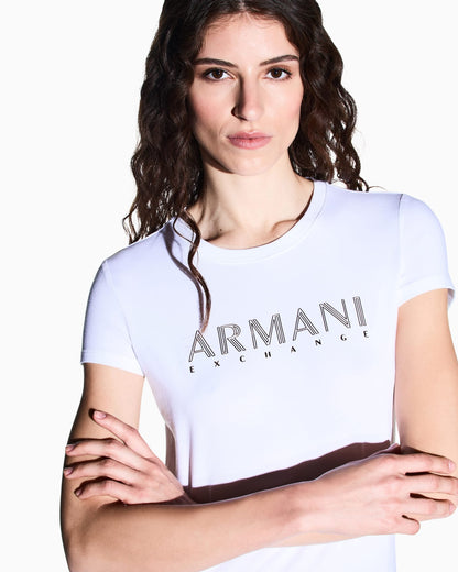 slim fit t-shirt in organic cotton stretch jersey