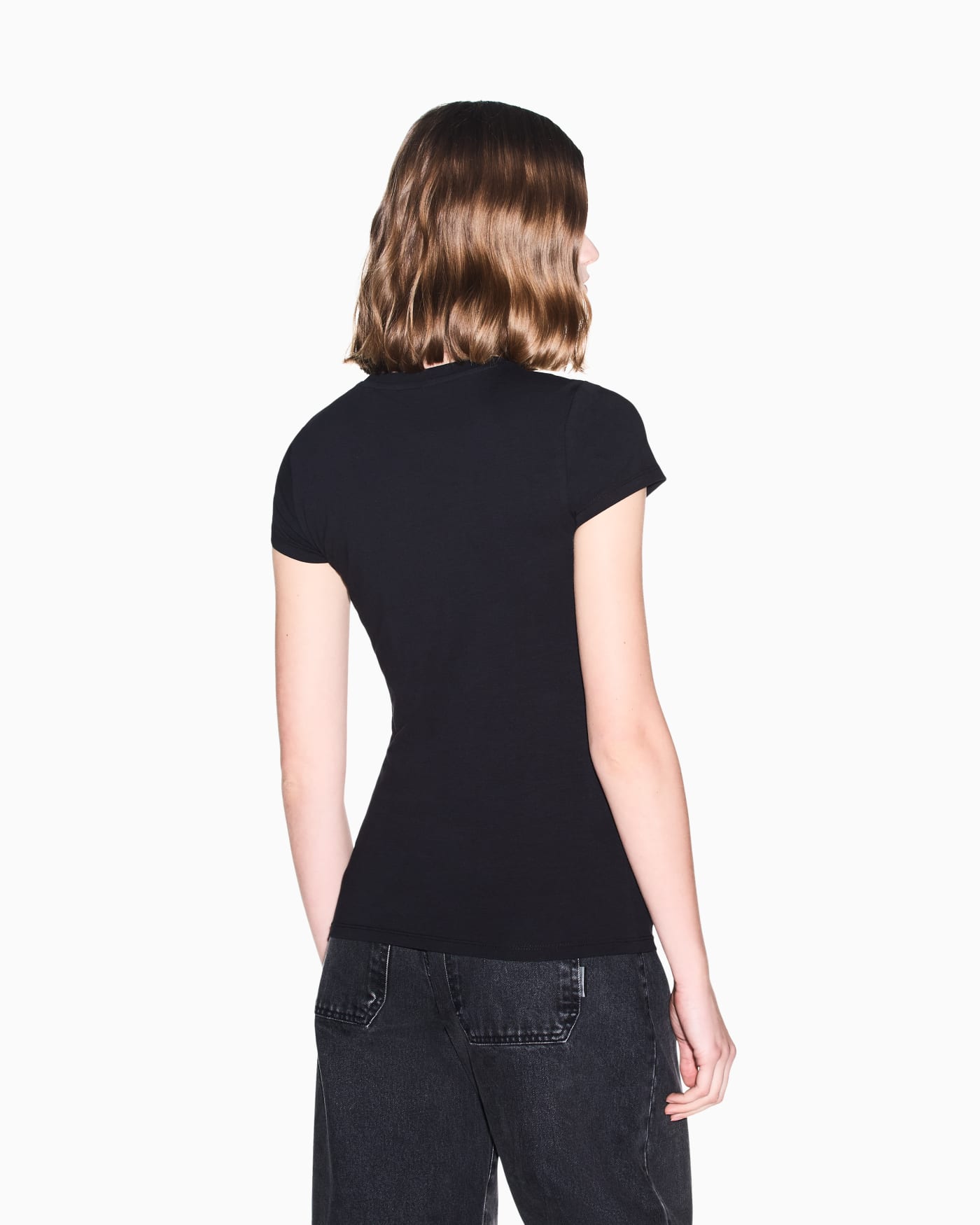 slim fit t-shirt in organic cotton stretch jersey