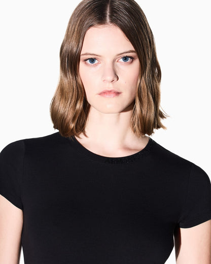 slim fit t-shirt in organic cotton stretch jersey
