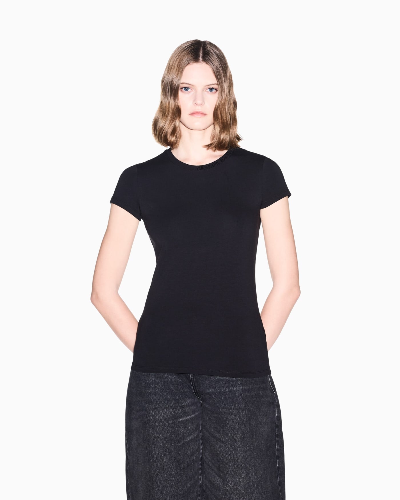 slim fit t-shirt in organic cotton stretch jersey