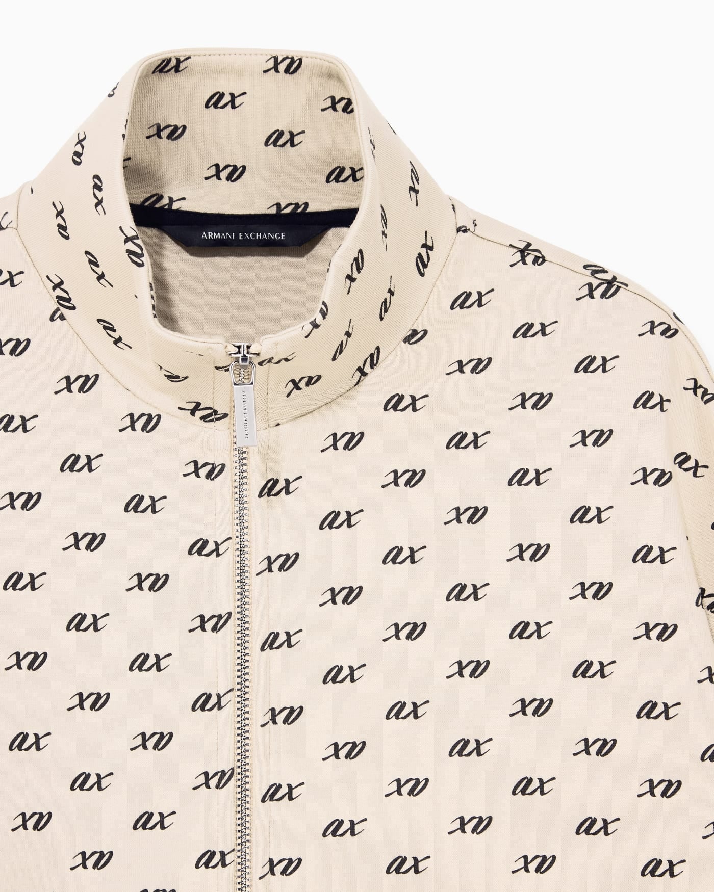 sweatshirt in organic cotton with allover print
