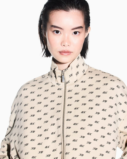 sweatshirt in organic cotton with allover print