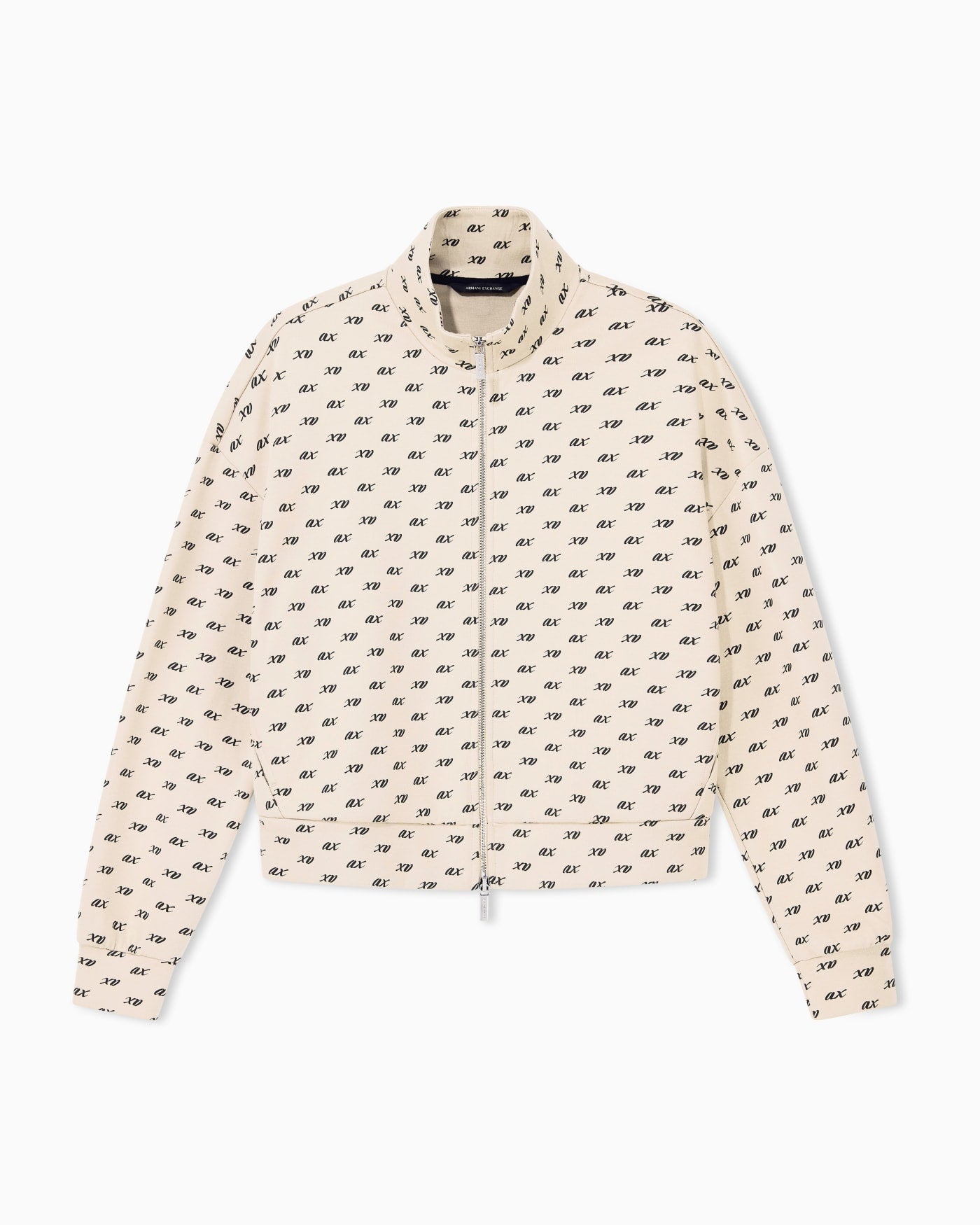sweatshirt in organic cotton with allover print