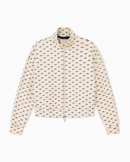 sweatshirt in organic cotton with allover print