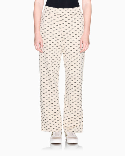 regular fit trousers in organic cotton with allover print