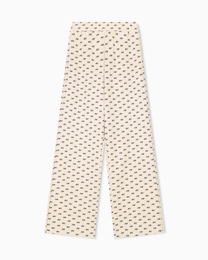 regular fit trousers in organic cotton with allover print