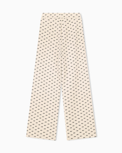 regular fit trousers in organic cotton with allover print