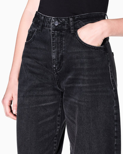 oversized fit 5 pockets denim pant in rigid cotton