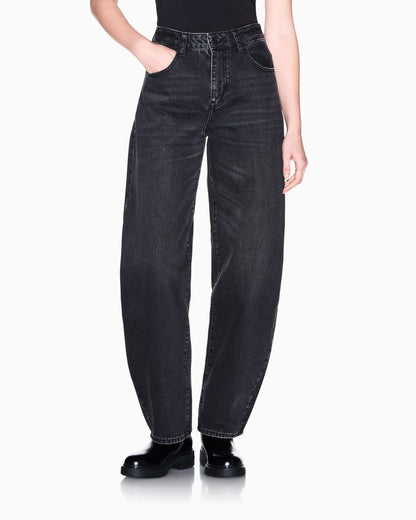 oversized fit 5 pockets denim pant in rigid cotton