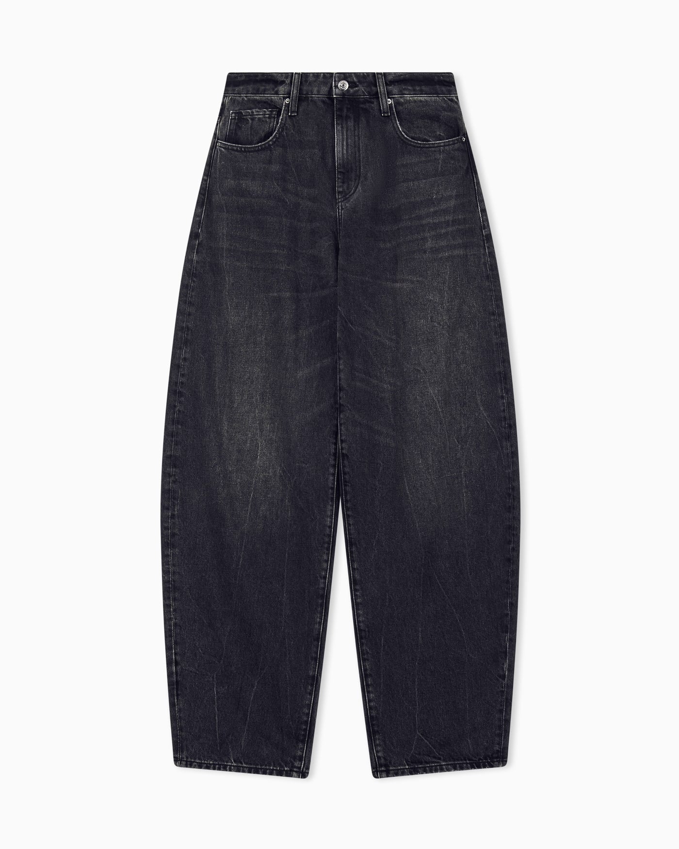 oversized fit 5 pockets denim pant in rigid cotton