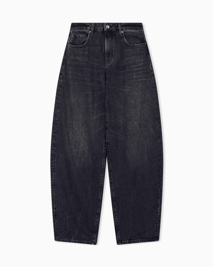 oversized fit 5 pockets denim pant in rigid cotton