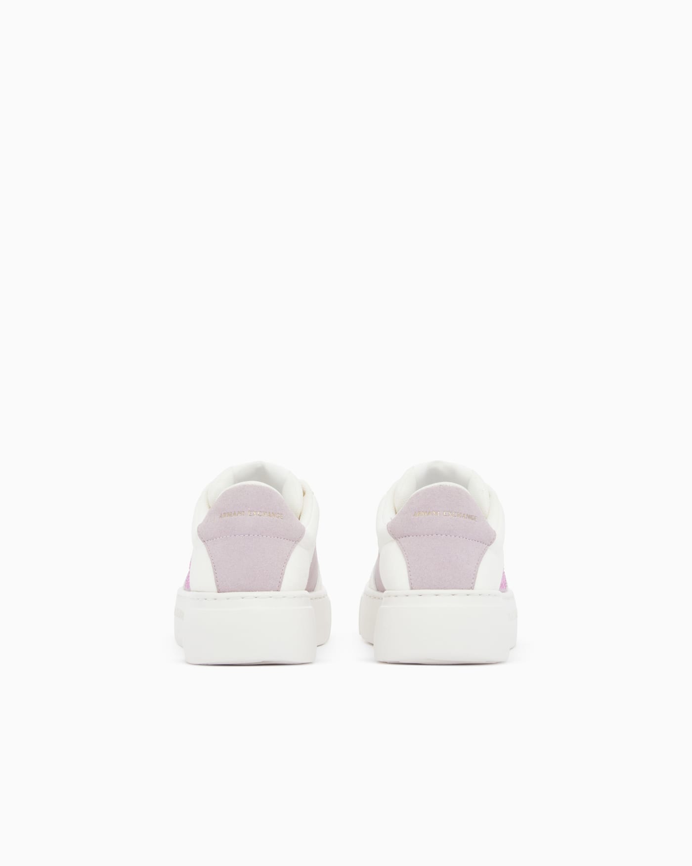 Lace-up low-top sneakers in textured mesh with a thick sole