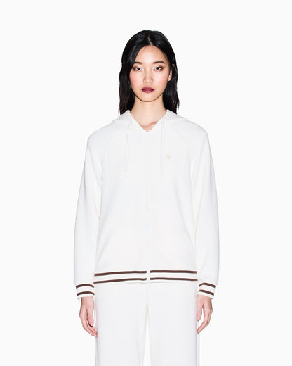 Zip-up sweatshirt in technical fabric
