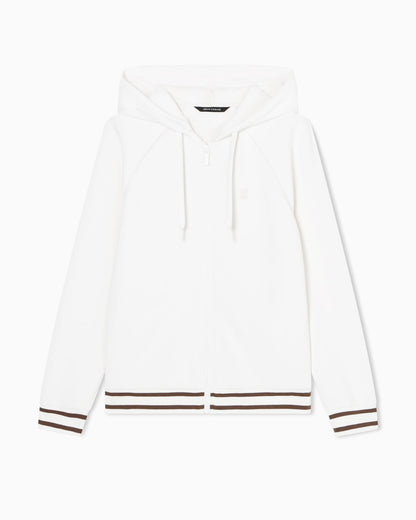 Zip-up sweatshirt in technical fabric