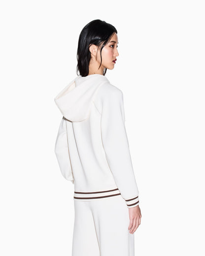 Zip-up sweatshirt in technical fabric