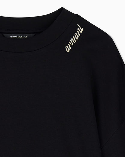 sweatshirt in stretch scuba viscose with hood