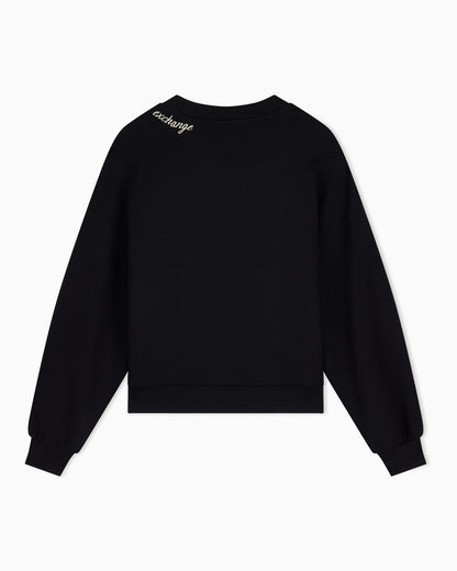 sweatshirt in stretch scuba viscose with hood