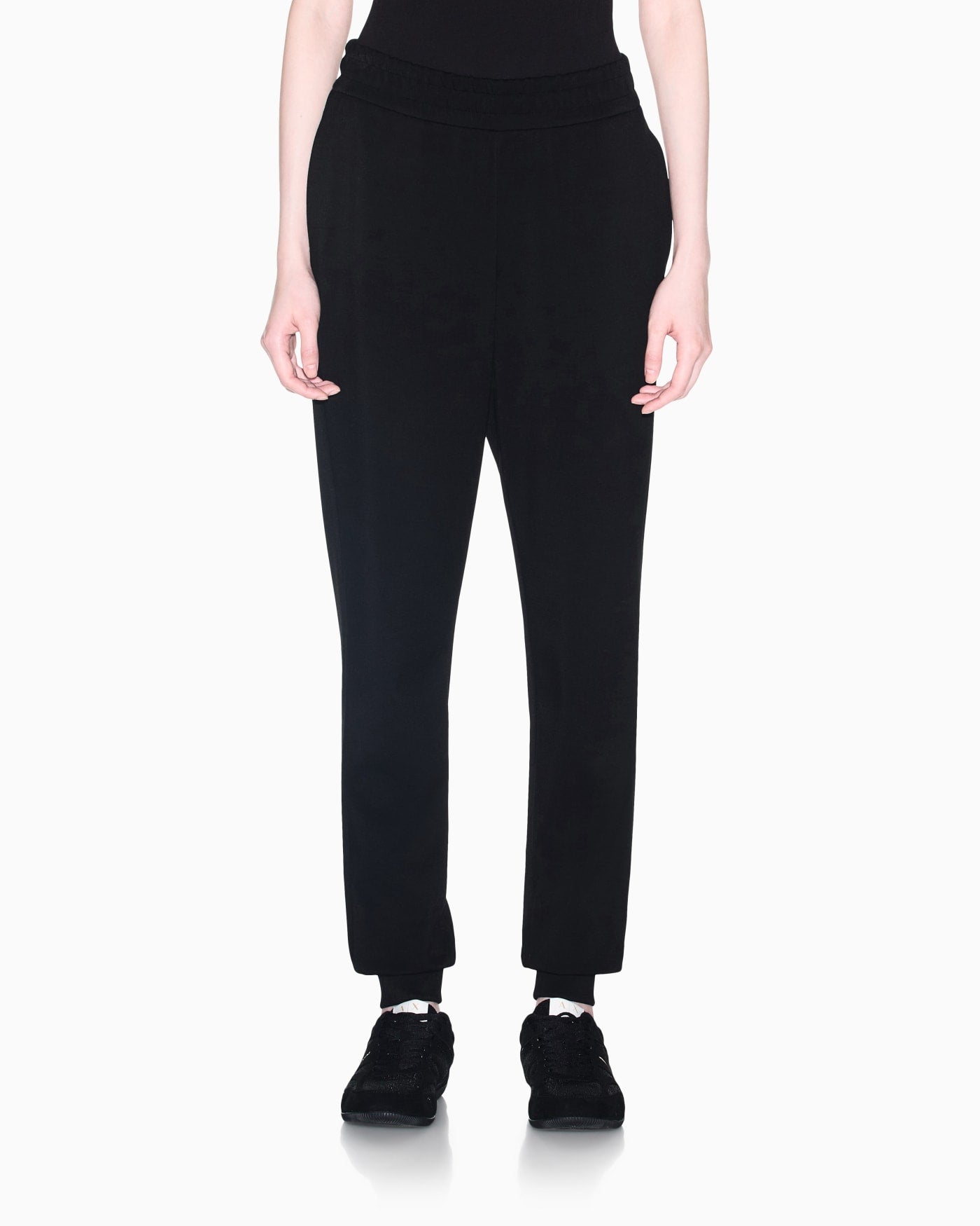 regular fit trousers stretch viscose scuba