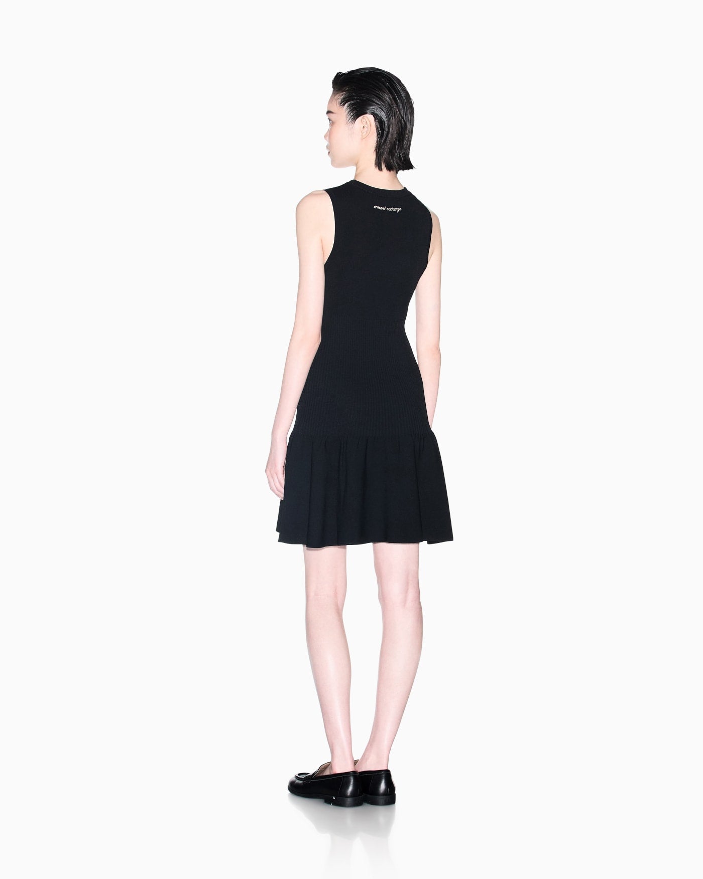 slim fit dress in knitted recycled viscose