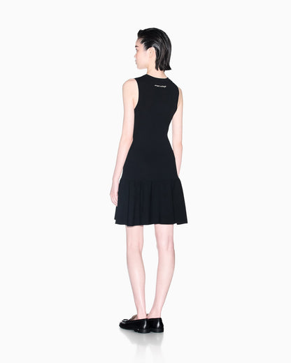 slim fit dress in knitted recycled viscose
