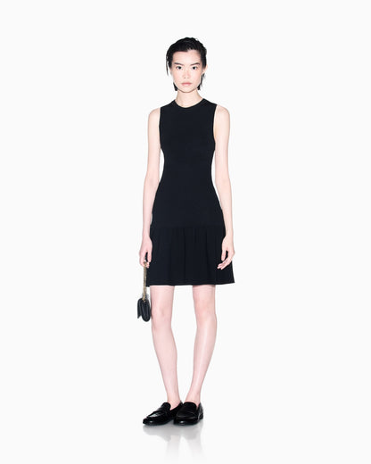 slim fit dress in knitted recycled viscose