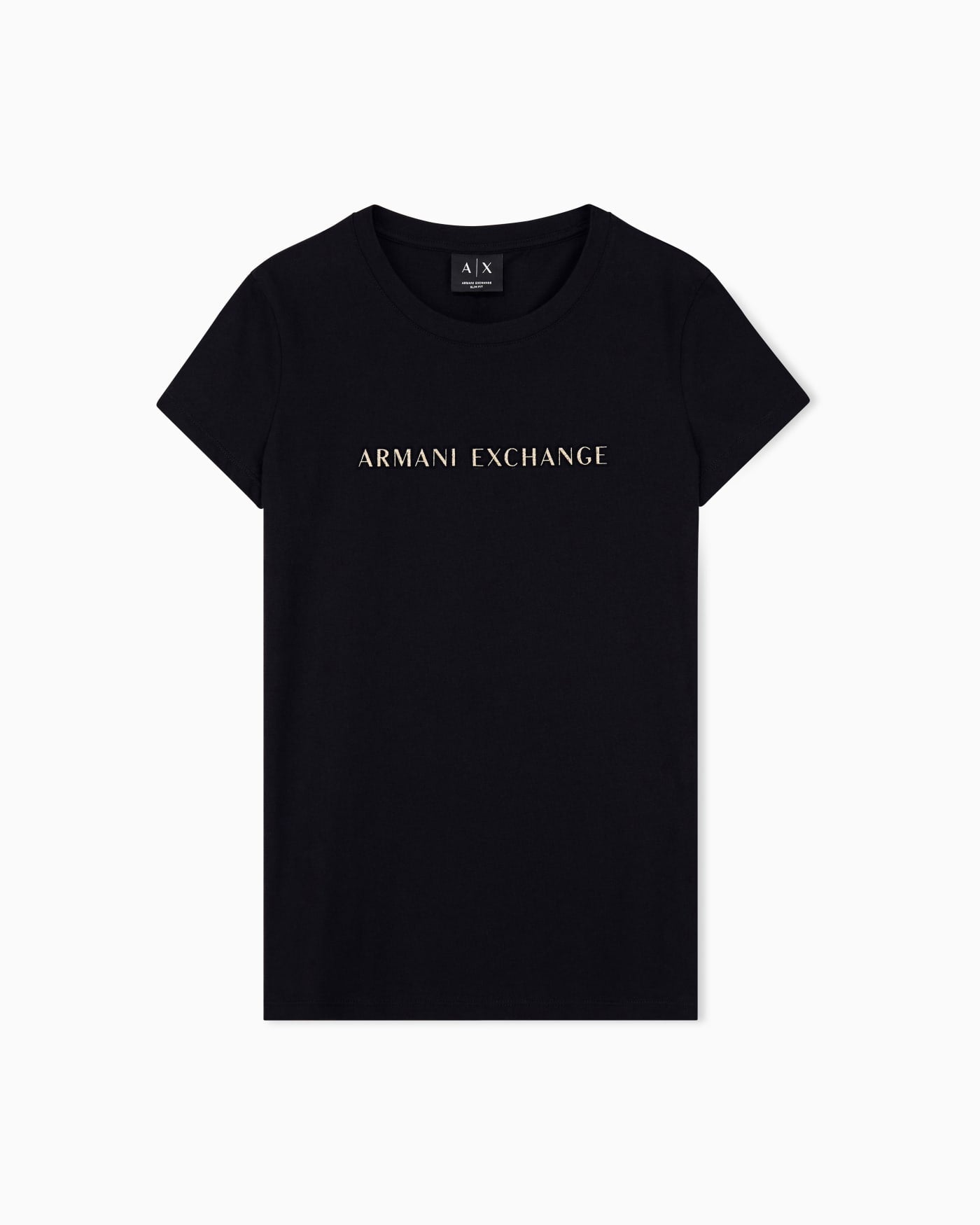 Slim-fit crew neck t-shirt in cotton jersey with chest logo