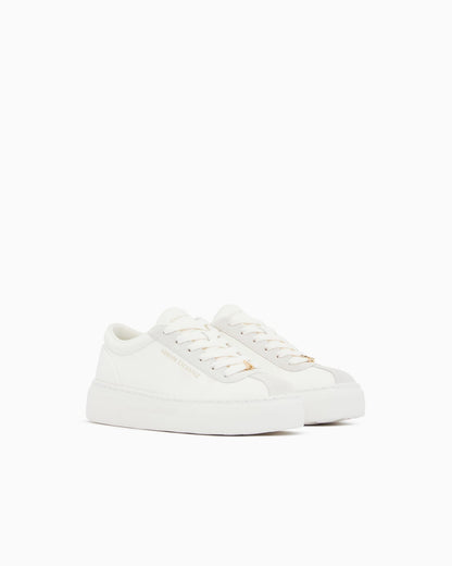 Low cut Sneakers with suede and tumbled finish