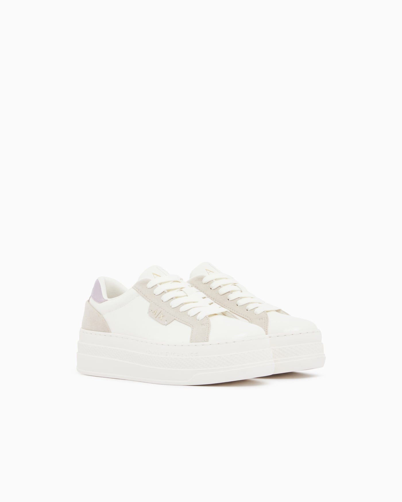 low cut Sneakers with coated and split leather upper