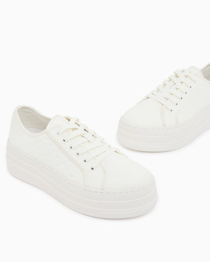 low top Sneakers with all-over debossed logo