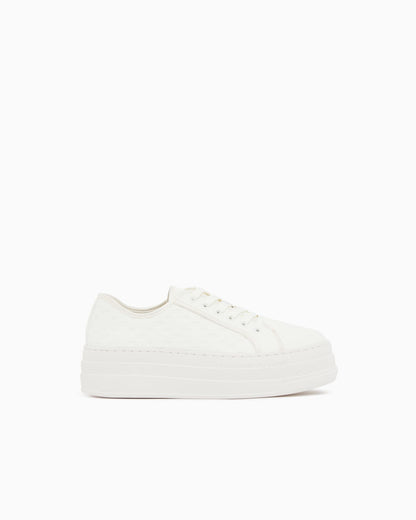 low top Sneakers with all-over debossed logo