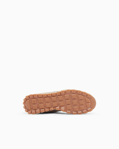 Sneakers with all-over print and suede inserts