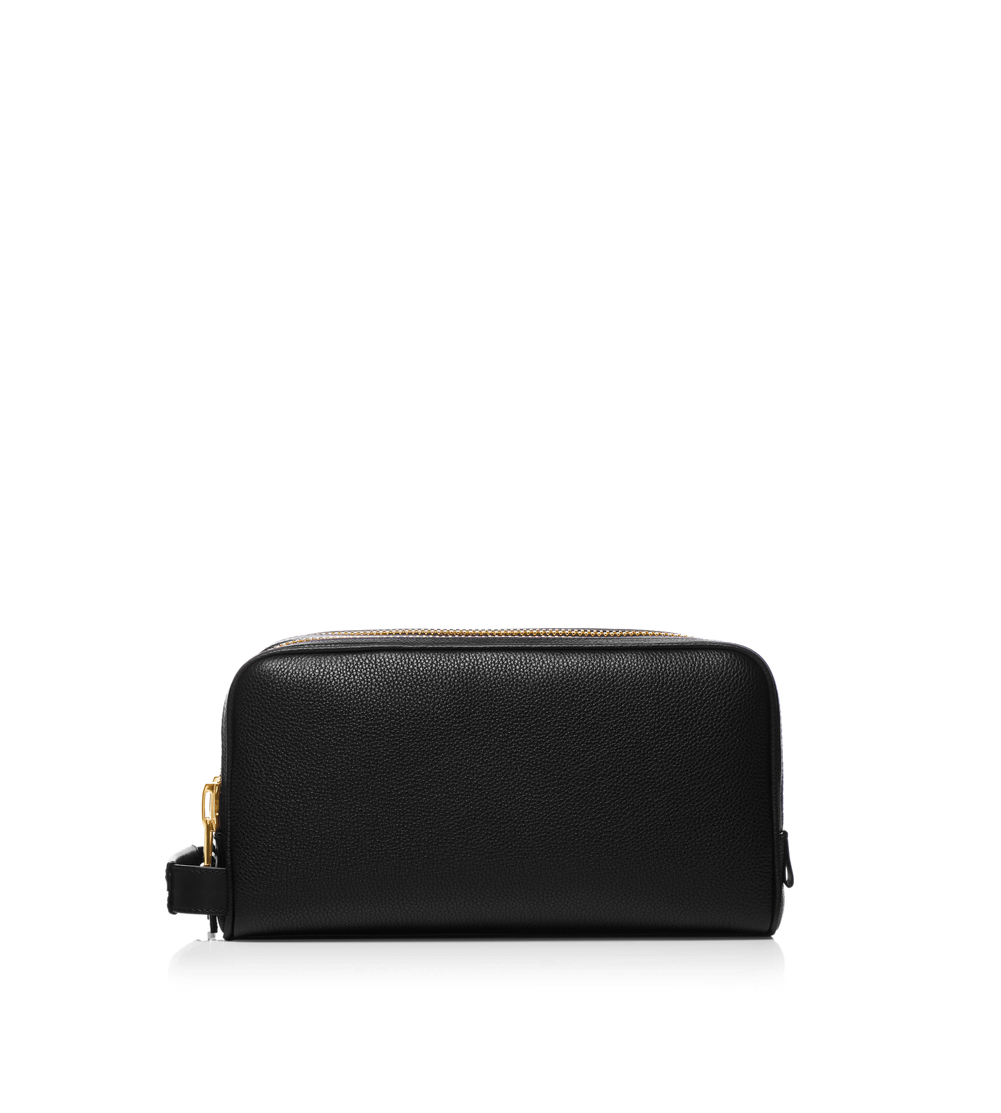 Grain Leather Double Zip Toiletry Bag