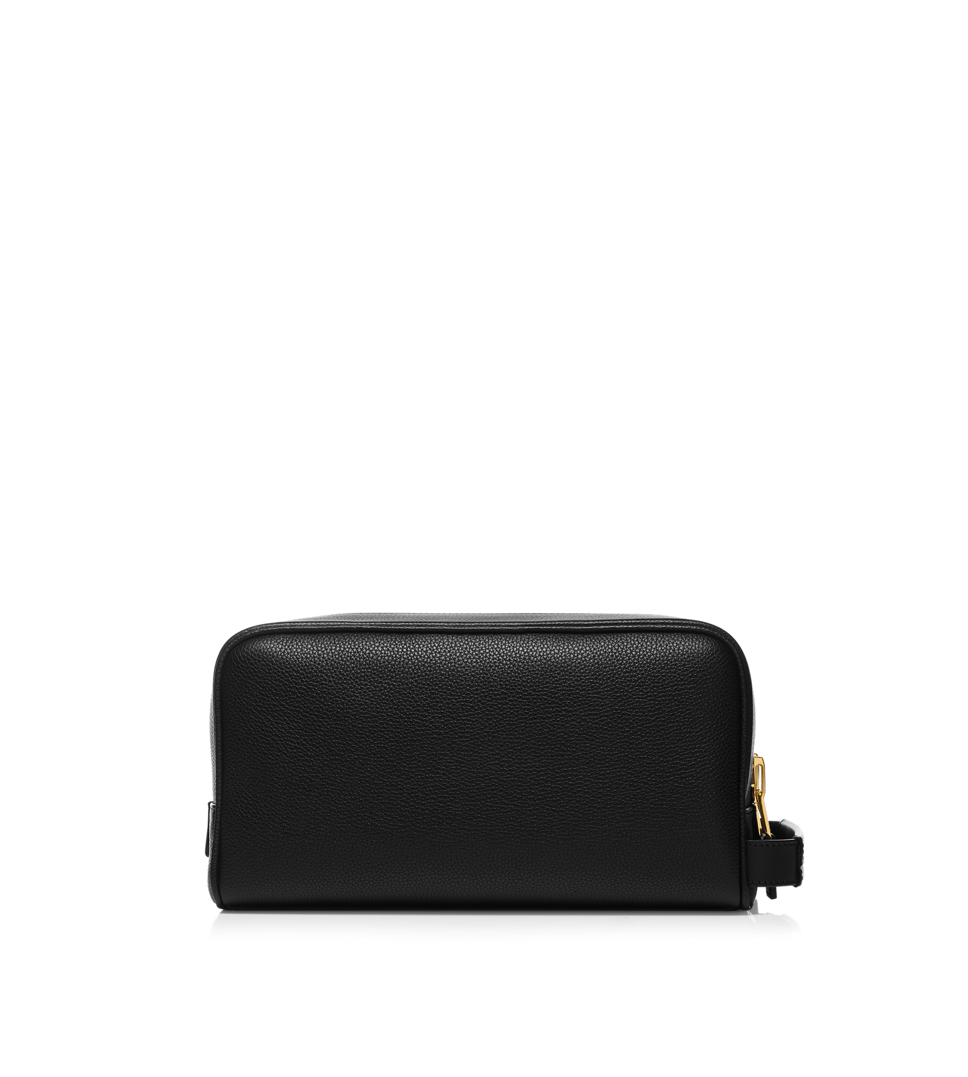 Grain Leather Double Zip Toiletry Bag