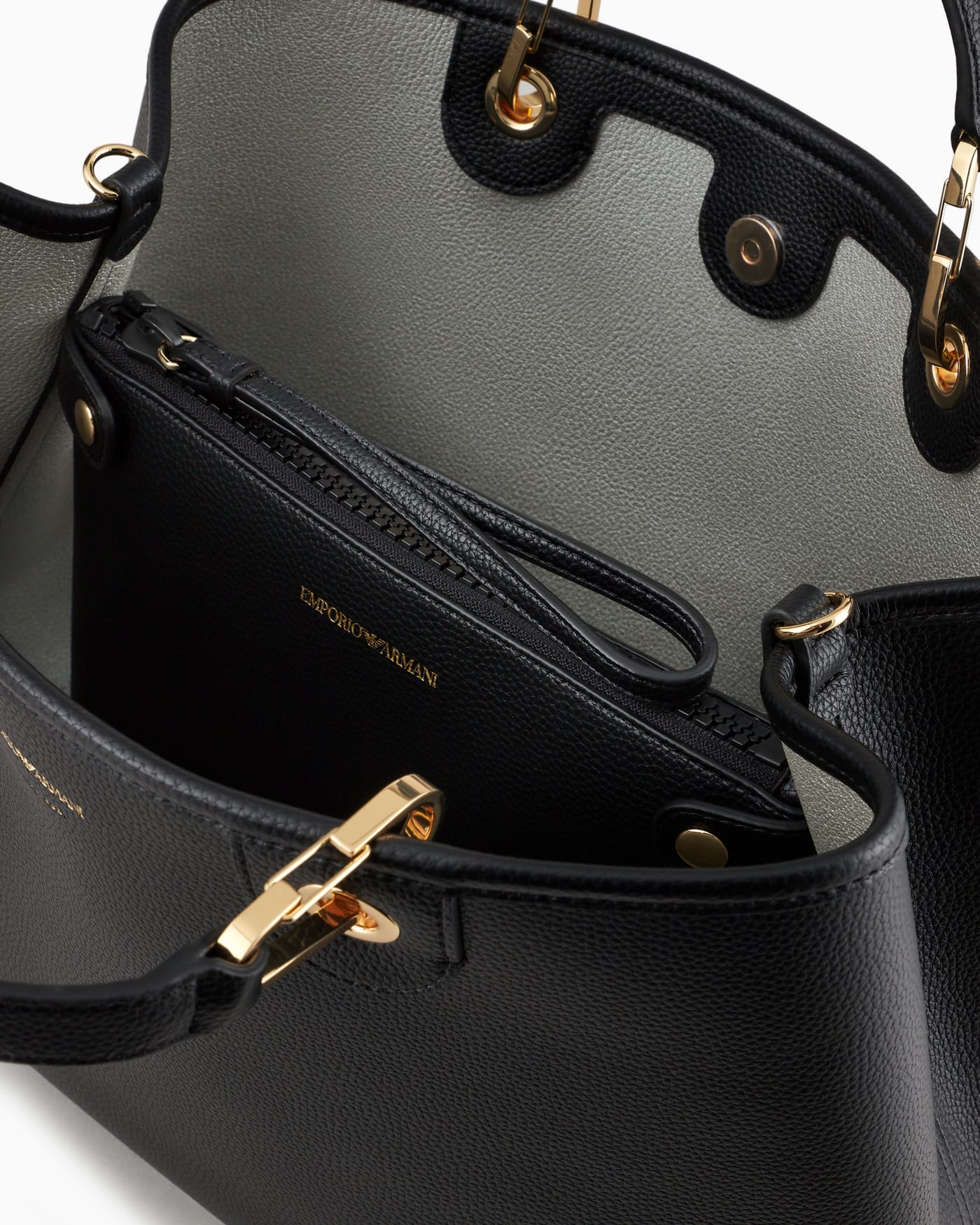 Tote bag with pouch and strap for woman