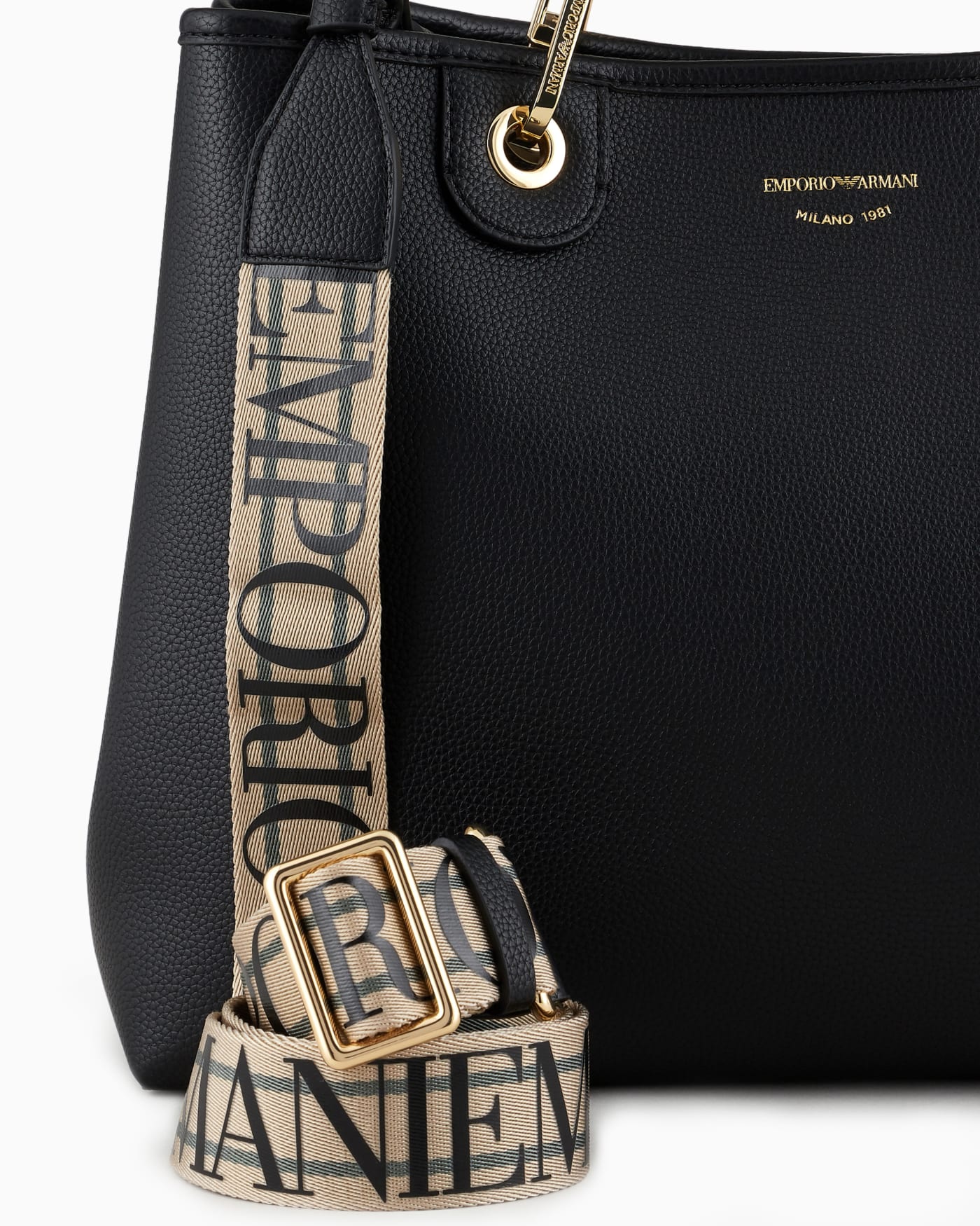 Tote bag with pouch and strap for woman